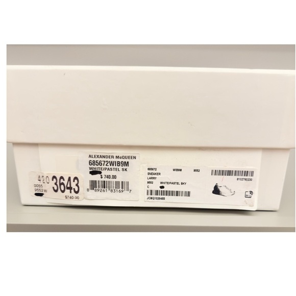 ALEXANDER McQueen Oversized Sneakers Ombre Blue Glitter Airbrush NEW size 38.5 - Picture 16 of 16